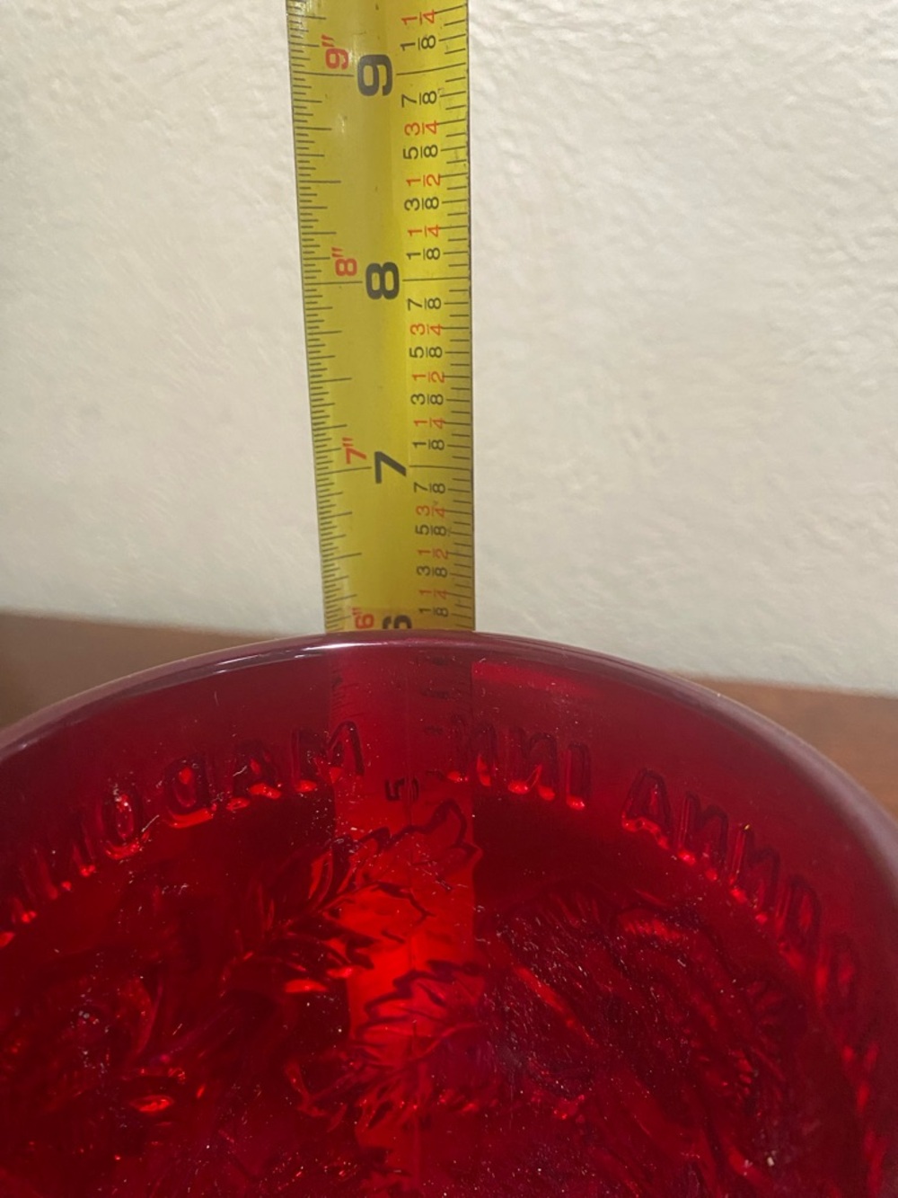 Vintage, Madonna Inn, Wild Ruby Red Glass Goblet - Picture 5 of 6